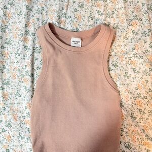 Tilly's Beige Ribbed Knit Top